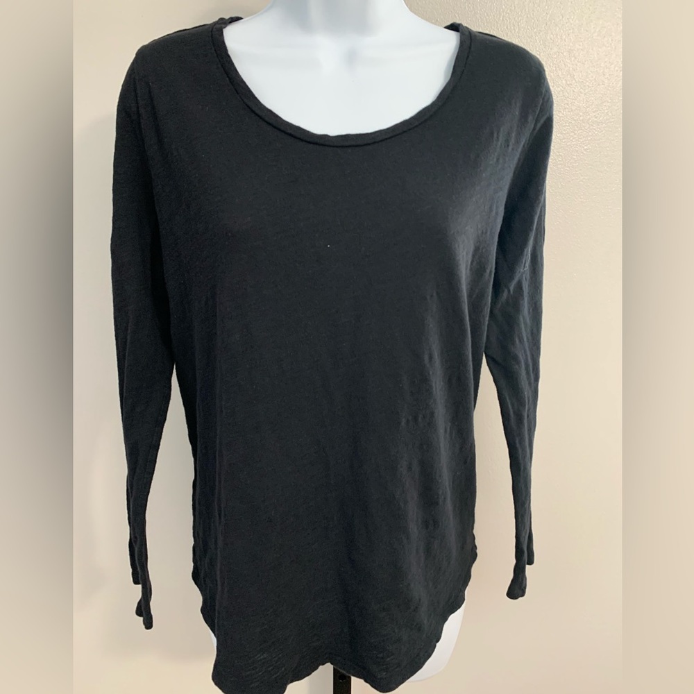 Loft Black Long Sleeve Vintage Soft Tee